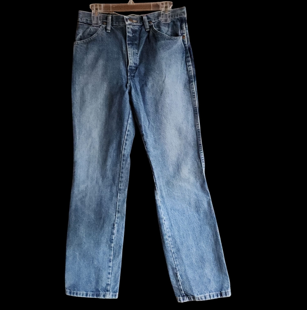 Wrangler Blue Denim Jeans 33x32 - Picture 1 of 4